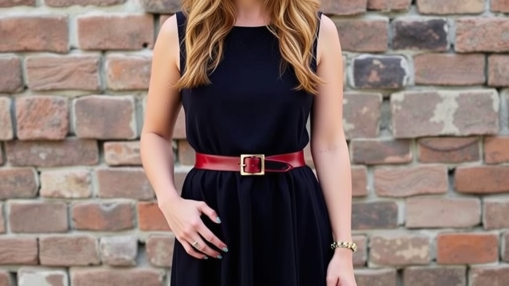 Pasek podkreśla sylwetkę sukienki
