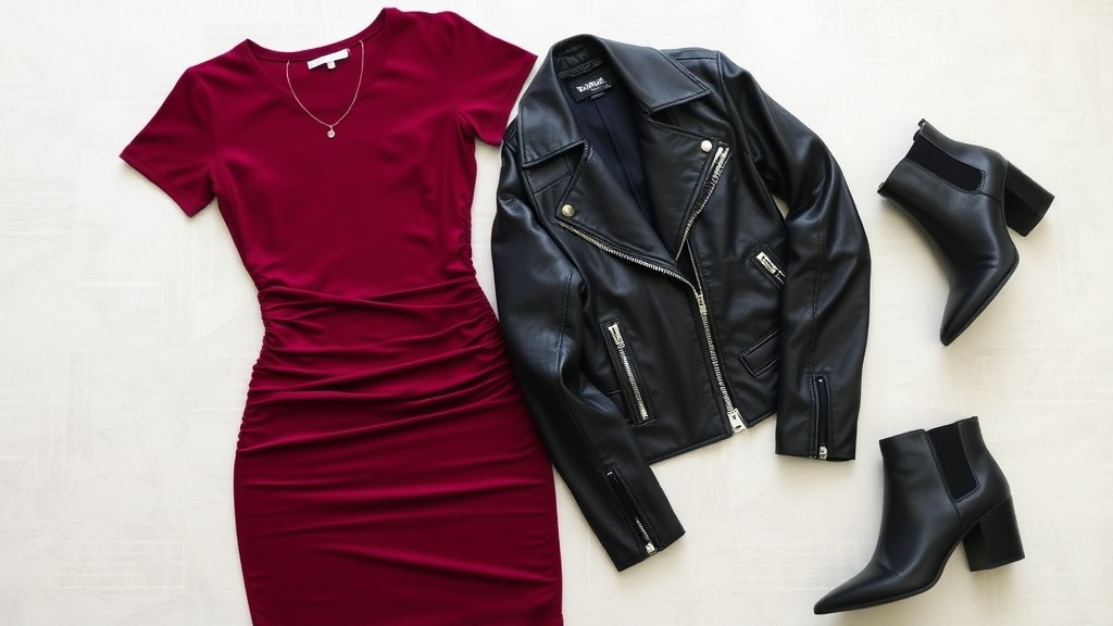 sukienka bodycon kurtka motocyklowa