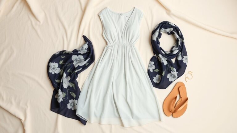 Wybieranie szalika do sukienki