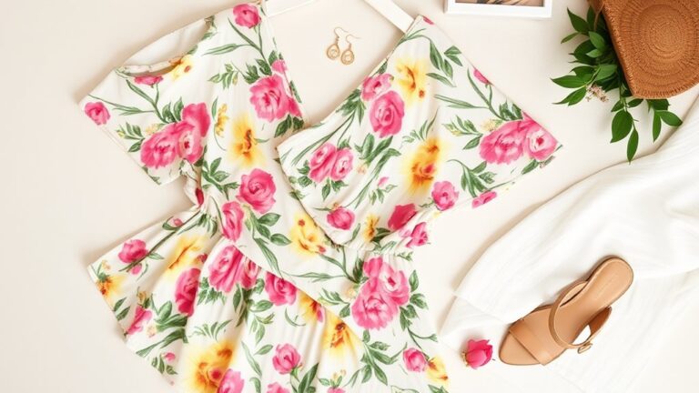 sukienka w kwiaty stylizacje kolczyków