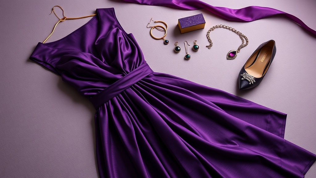 kolory biżuterii komplementujące fioletowy