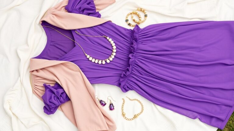 biżuteria do fioletowej sukienki