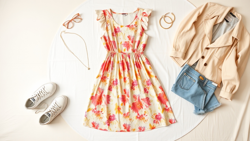 sukienka midi stylizowana z trampkami