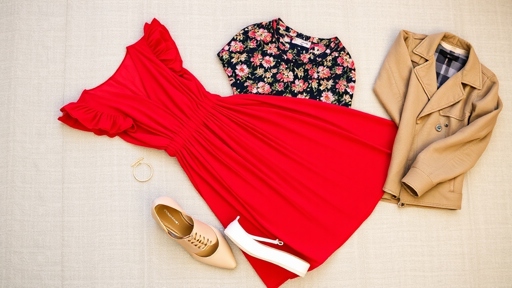 mieszanie wzorów z czerwonym