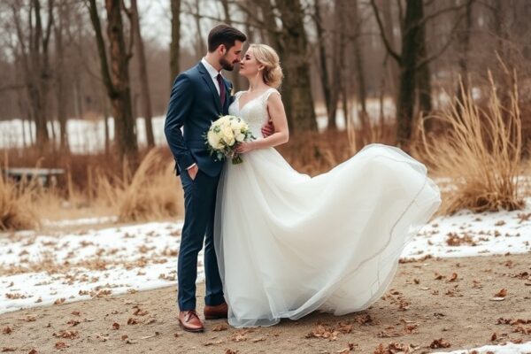 Październikowy ślub, fajna sukienka