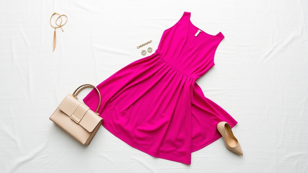 stylowa torba do fuksjowej sukienki