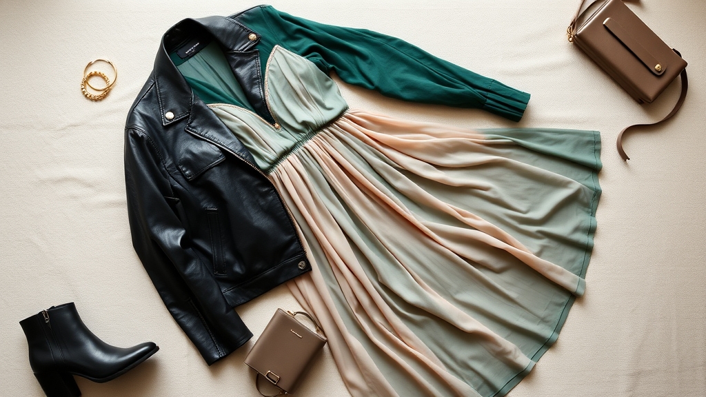 stylowa skórzana kurtka warstwowo