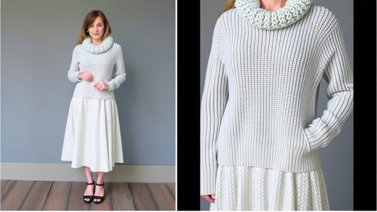 stylizacja swetra na sukienkę