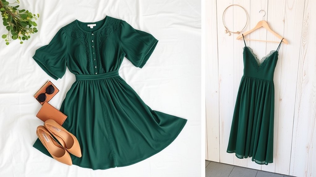 wybór krawata do zielonej sukienki