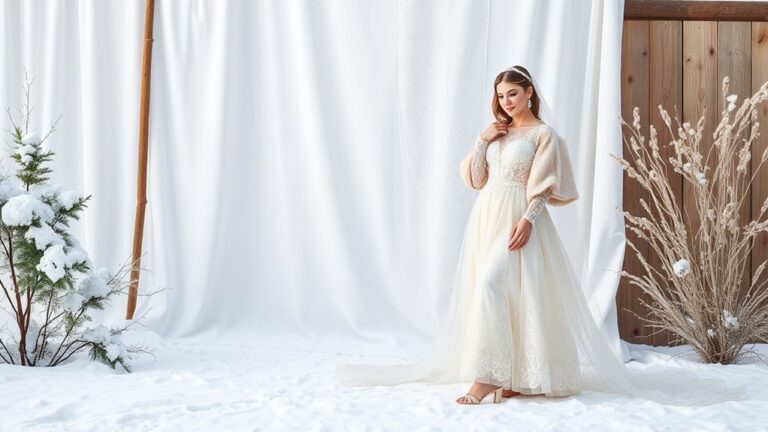 wybór sukni ślubnej na zimę