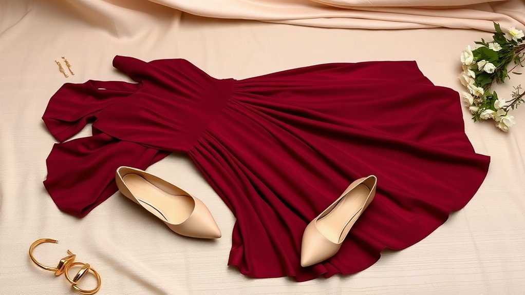 kolory paznokci do burgundowej sukienki