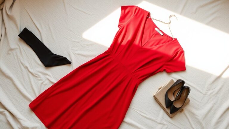 pończochy do czerwonej sukienki