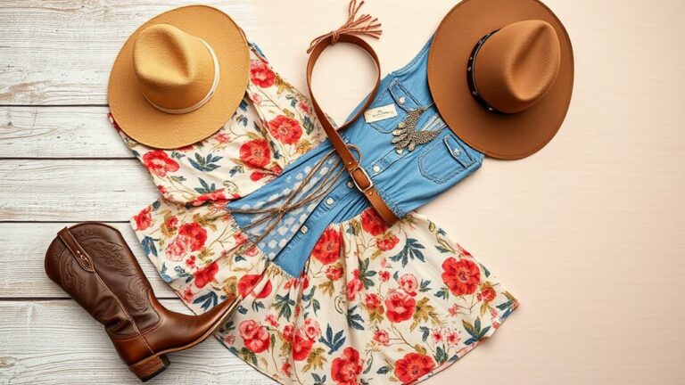 stylowa sukienka kowbojskie buty